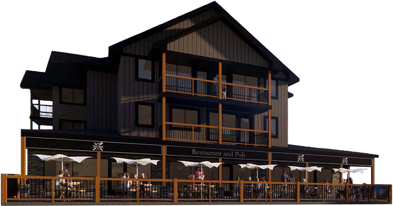 Yamnuska Village Restaurant and Pub rendering.